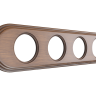 Рамка 4 местная деревянная (внутренний монт.), овал, Темный дуб, Лахта ТМ МезонинЪ GE70844-26