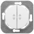 Выключатель кнопочный 2 кл. проходной, Белый, серия Прованс, Bylectrica С(6+6) 10-3363