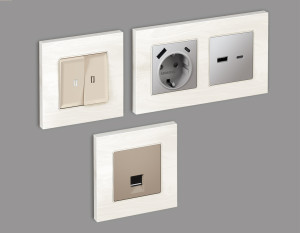 Рамка 1 местная мрамор, Белый, ALFA Grand Ambrella Volt AF930101