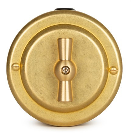 Выключатель поворотный 1 кл. проходной (2 положения), металл, Золото, VINTAGE-BRASS 30101-6