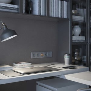 Розетка с З/К, Hammer серебряный, Werkel W1271006