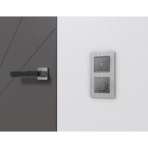 Лицевая панель терморегулятора теплого пола механического, Антрацит серый, ALFA Quant Ambrella Volt AP6557