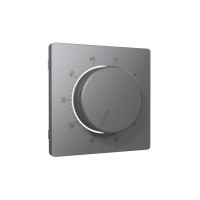 Лицевая панель терморегулятора теплого пола механического, Антрацит серый, ALFA Quant Ambrella Volt AP6557