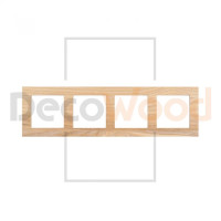 Рамка 4 местная деревянная под электрику JUNG/ABB Basic, Ясень без тонировки, DecoWood РЮАМ4-Я