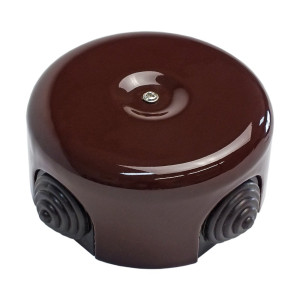 Распаячная коробка керамическая D90х45мм, цв. коричневый, EDISEL Verona RK90-K03