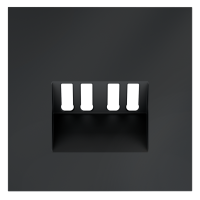 Лицевая панель для розетки акустической 4-местной, Графит, S70 Voltum VLS001507