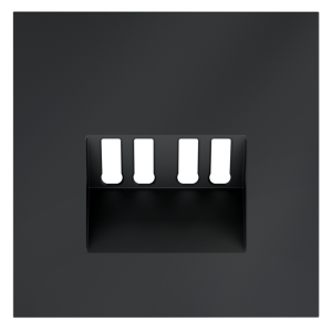 Лицевая панель для розетки акустической 4-местной, Графит, S70 Voltum VLS001507