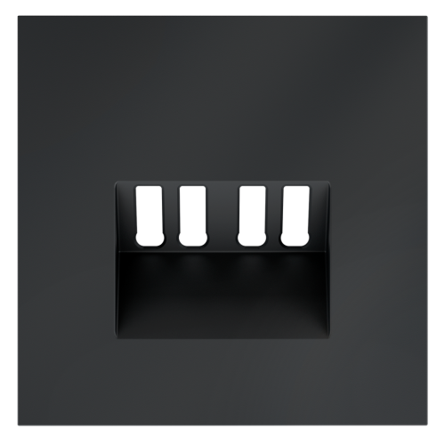 Лицевая панель для розетки акустической 4-местной, Графит, S70 Voltum VLS001507