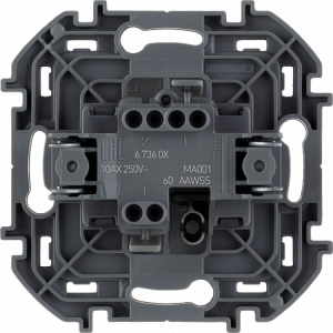 Выключатель 1 клав.,  алюминий, INSPIRIA Legrand 673602