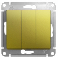 Выключатель 3 кл., Фисташковый, Glossa SE GSL001031