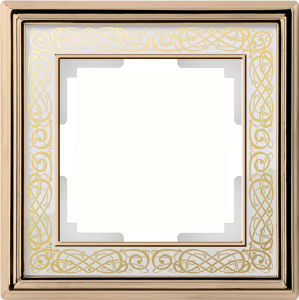 Рамка 1 местная металл, золото/белый, Palacio Gracia Werkel WL77-Frame-01 (W0011429)
