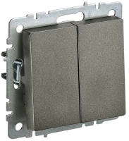 Выключатель 2 кл., Темная бронза, Brite IEK BR-V20-0-10-K45