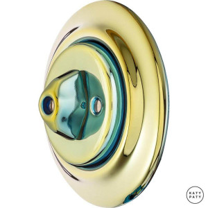 Выключатель поворотный 1 кл., лимонный металлик, Katy Paty PELUG1