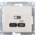 Розетка USB для быстрой зарядки, тип C 65ВТ, Бежевый, AtlasDesign SE GSL000227
