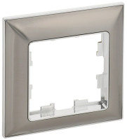 Рамка 1 местная, Хром/Никель, Brite IEK BR-M12-12-4-K23