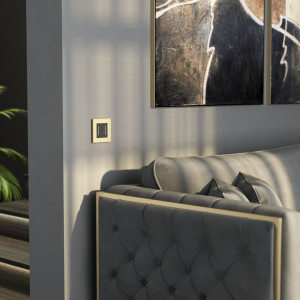 Рамка 1 местная металл, Шампань, AluMax Werkel W0013511