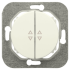 Выключатель кнопочный 2 кл. проходной, Бежевый, серия Прованс, Bylectrica С(6+6) 10-3363