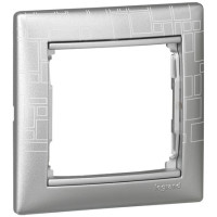 Рамка 1 местная, алюминий модерн, Valena Classic Legrand 770341