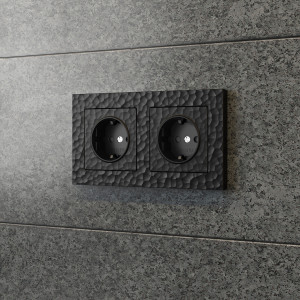 Розетка с З/К, Hammer черный, Werkel W1271008