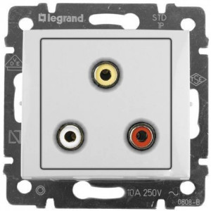 Розетка RCA, белый, Valena Classic Legrand 770084