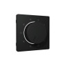 Лицевая панель терморегулятора теплого пола механического, Черный матовый, ALFA Quant Ambrella Volt AP8057