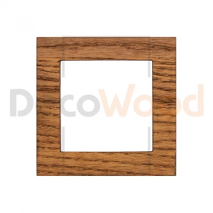 Рамка 1 местная деревянная под электрику JUNG/ABB Basic, Ясень в масле, DecoWood РЮАМ1-ЯМ