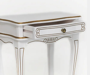 Подставка "Лиза", Белый с золотом, TADORNA 68A-W-G