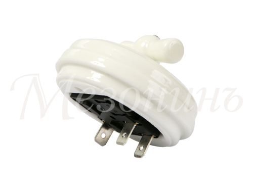Выключатель фарфоровый 1 кл. проходной без рамки (2 положения), Белый, ТМ МезонинЪ GE70404-01K
