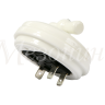 Выключатель фарфоровый 1 кл. проходной без рамки (2 положения), Белый, ТМ МезонинЪ GE70404-01K