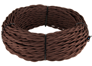Ретро кабель витой 2x1,5 коричневый (50м) Werkel a039933 (W6452514)