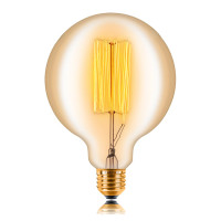 Ретро лампа накаливания G125 F2 40Вт Е27, золотистая Sun Lumen 052-016