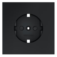 Лицевая панель для розетки с З/К и шторками, Графит, S70 Voltum VLS000707