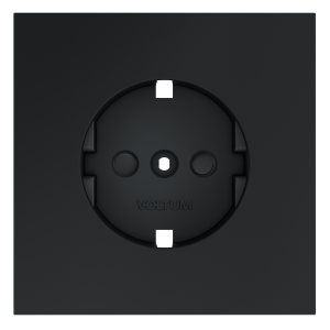 Лицевая панель для розетки с З/К и шторками, Графит, S70 Voltum VLS000707