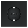 Лицевая панель для розетки с З/К и шторками, Графит, S70 Voltum VLS000707 Лицевая панель для розетки с З/К и шторками, Графит, S70 Voltum VLS000707