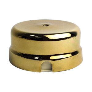 Распаячная коробка керамика D90х43 мм, цв. темное золото, EDISEL  RKG90-KM10