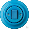 Выключатель кнопочный 1 кл. перекрестный, ярко-синий глянцевый, Katy Paty NIARGW7 
