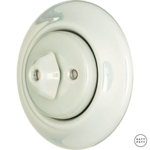 Выключатель поворотный 1 кл., жемчужный глянцевый, Katy Paty OPCOG1