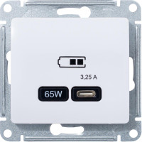 Розетка USB для быстрой зарядки, тип C 65ВТ, Белый, AtlasDesign SE GSL000127