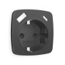 Лицевая панель розетки с З/К и USB зарядкой А+С с шторками, Графит Мягкое касание, OMEGA Quant Ambrella Volt OP9100