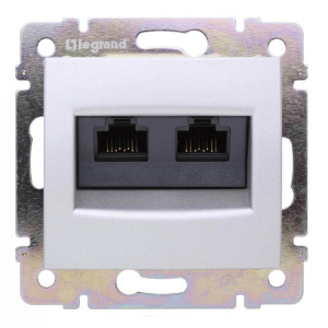 Розетка 2ая компьютерная RJ45 Cat. 5e, белый, Valena Classic Legrand 774239