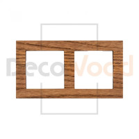 Рамка 2 местная деревянная под электрику JUNG/ABB Basic, Ясень в масле, DecoWood РЮАМ2-ЯМ