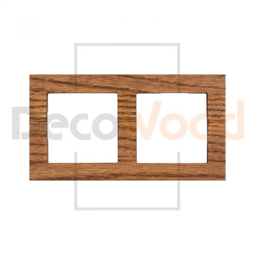 Рамка 2 местная деревянная под электрику JUNG/ABB Basic, Ясень в масле, DecoWood РЮАМ2-ЯМ