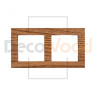Рамка 2 местная деревянная под электрику JUNG/ABB Basic, Ясень в масле, DecoWood РЮАМ2-ЯМ