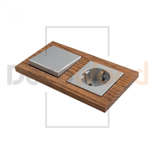 Рамка 2 местная деревянная под электрику JUNG/ABB Basic, Ясень в масле, DecoWood РЮАМ2-ЯМ