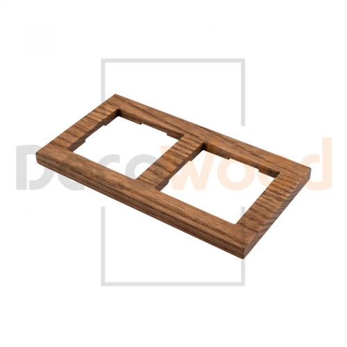 Рамка 2 местная деревянная под электрику JUNG/ABB Basic, Ясень в масле, DecoWood РЮАМ2-ЯМ