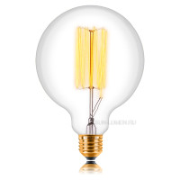 Ретро лампа накаливания G125 F2 60Вт Е27, прозрачная Sun Lumen 052-313A