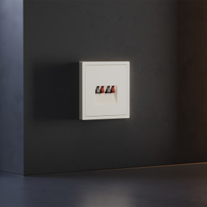 Лицевая панель для розетки акустической 4-местной, Хлопок, S70 Voltum VLS001513