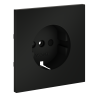 Лицевая панель для розетки с З/К и шторками, Черный матовый, S70 Voltum VLS000708 Лицевая панель для розетки с З/К и шторками, Черный матовый, S70 Voltum VLS000708