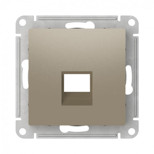 Лицевая панель для розетки компьютерной RJ45 Keystone, Шампань, AtlasDesign SE ATN000584