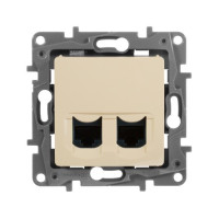 Розетка 2-я компьютерная RJ45 Cat. 5e, слоновая кость, Etika Legrand 672355